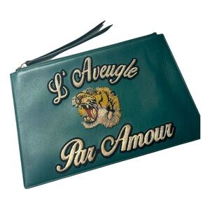 Green Leather Gucci bag